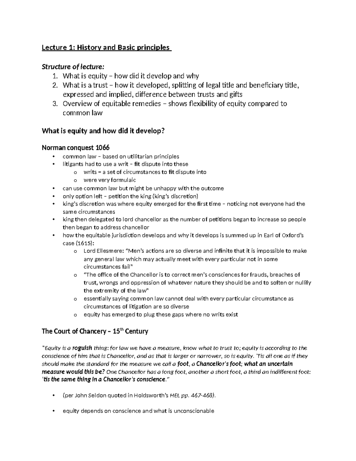 History & Basic Principles notes - Lecture 1: History and Basic ...