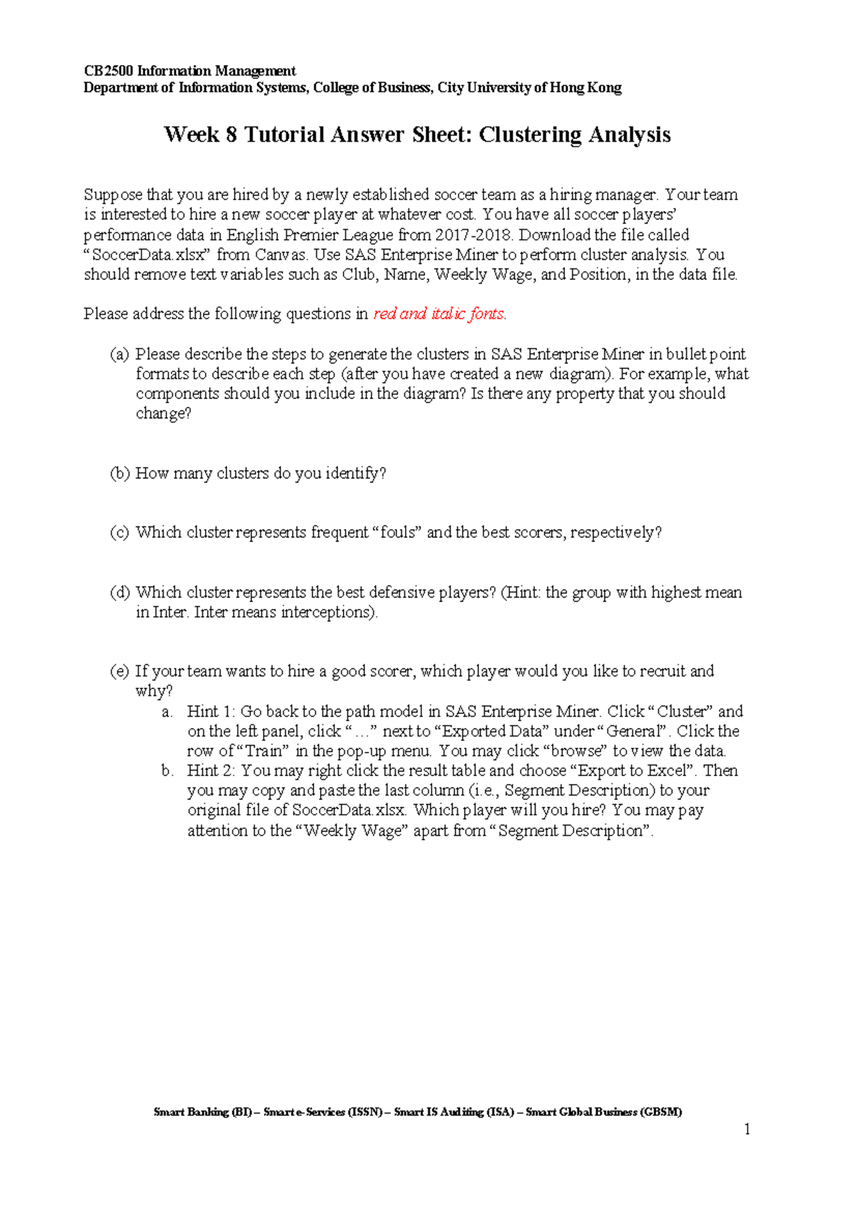 CB2500 - Tutorial Week08 - Answer Sheet for Cluster - CB2500 ...