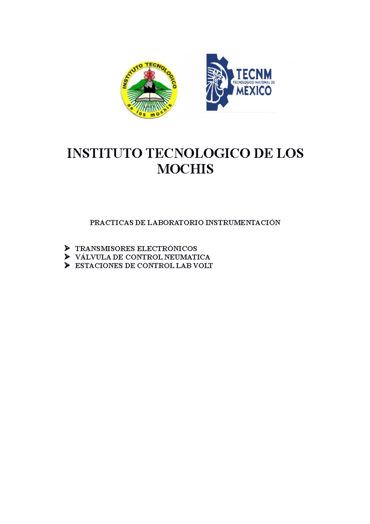 Ac Practicas De Instrumentacion 2023 Instituto Tecnologico De Los
