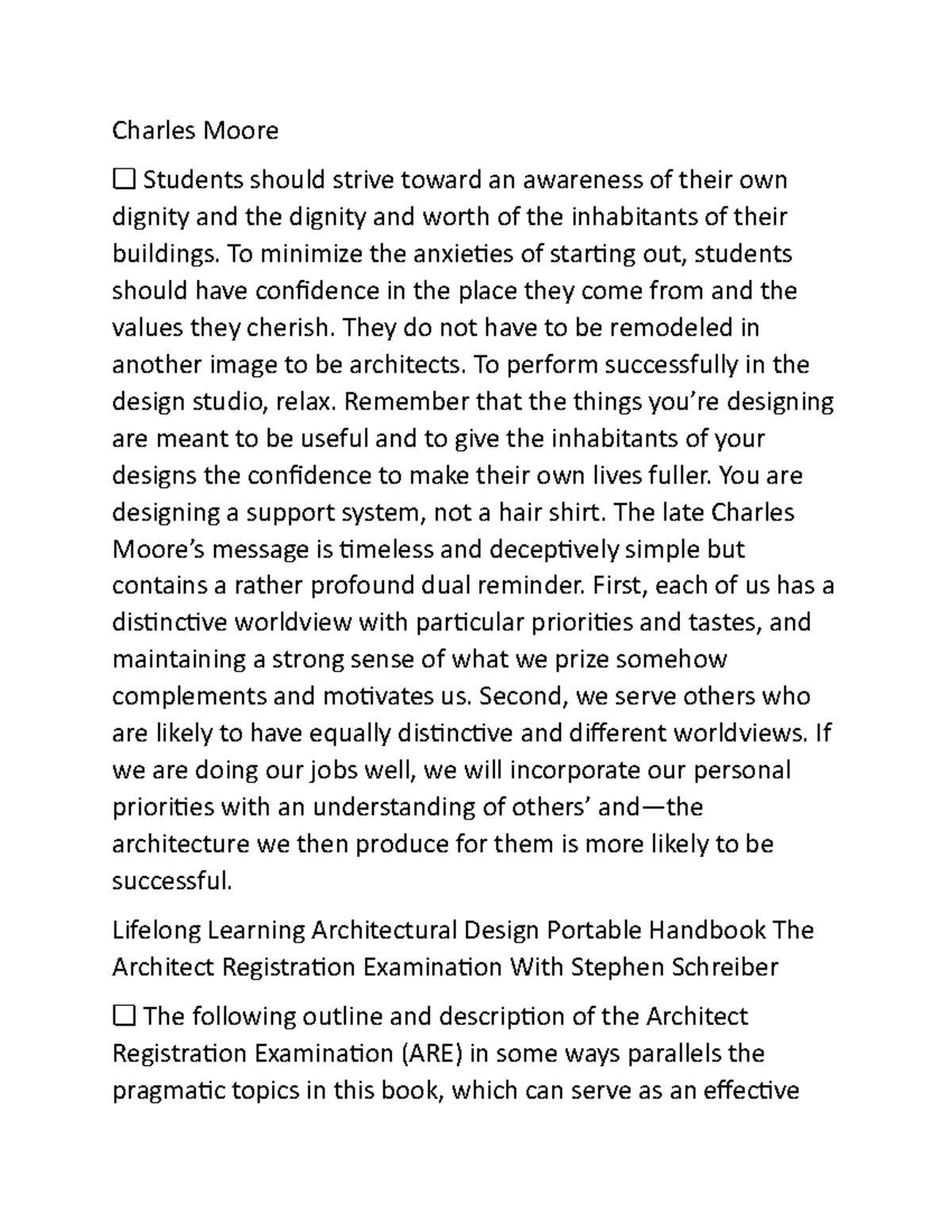AR 42 - Lecture notes 3-7 - Architectural Design 1 - TIP - Studocu