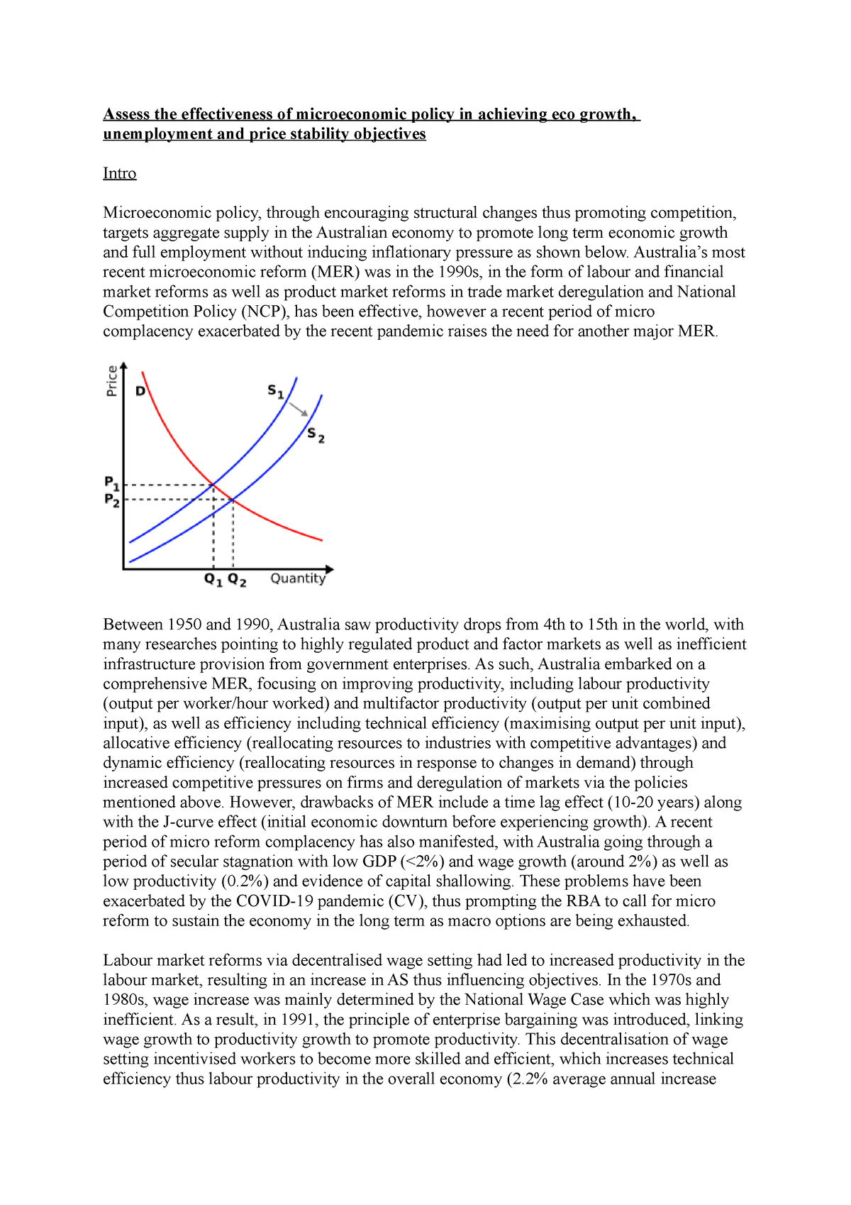 conclusion on microeconomics essay