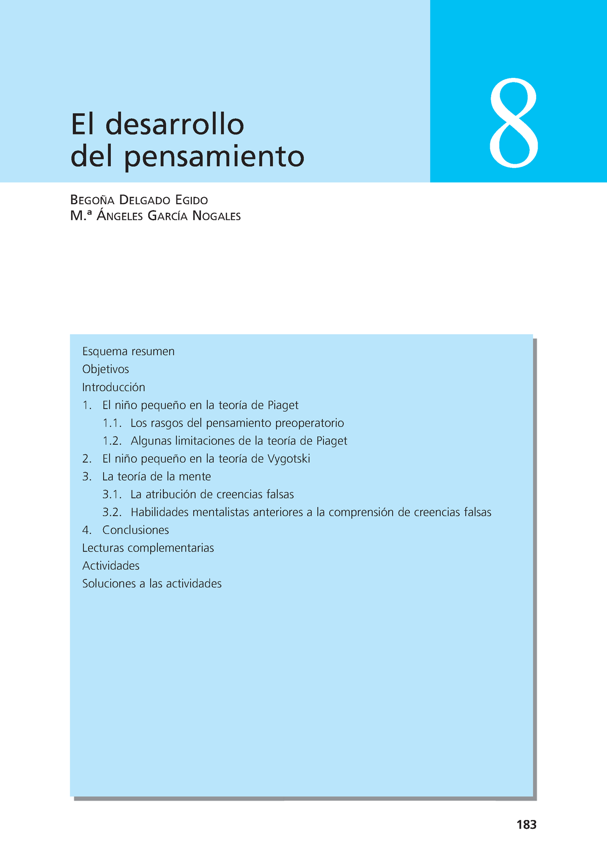 Desarrollo cognitivo preoperacional El desarrollo del