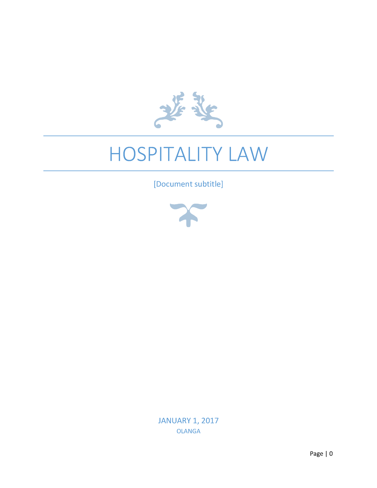 hospitality law case study