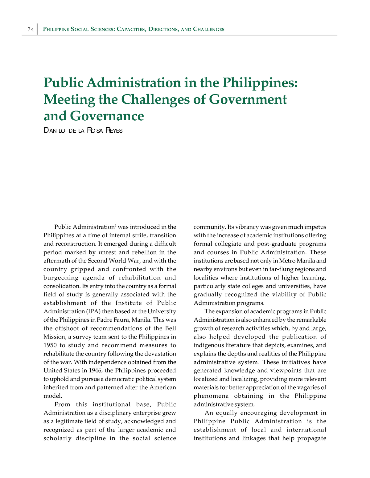 public administration thesis topics in the philippines