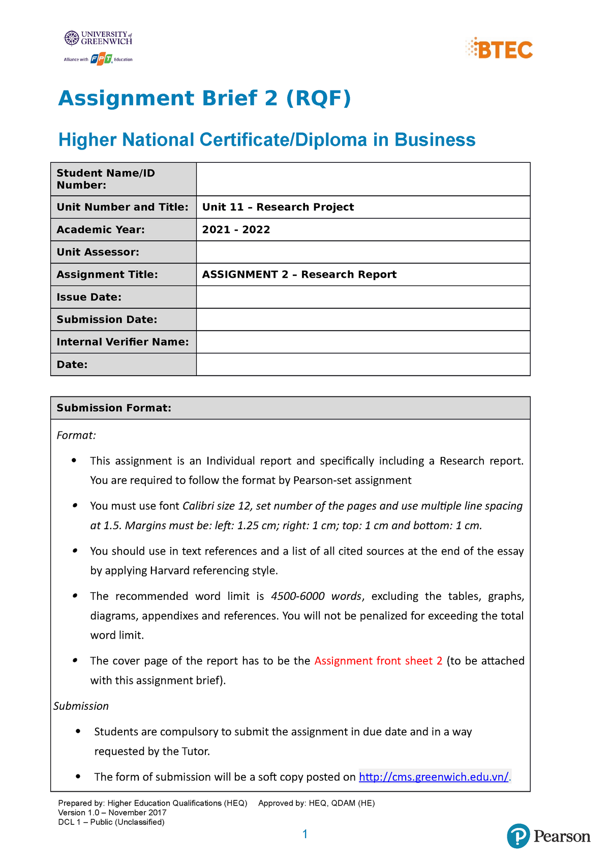 522 Assignment 2 Brief (new Sep 2021) - Assignment Brief 2 (RQF) Higher ...