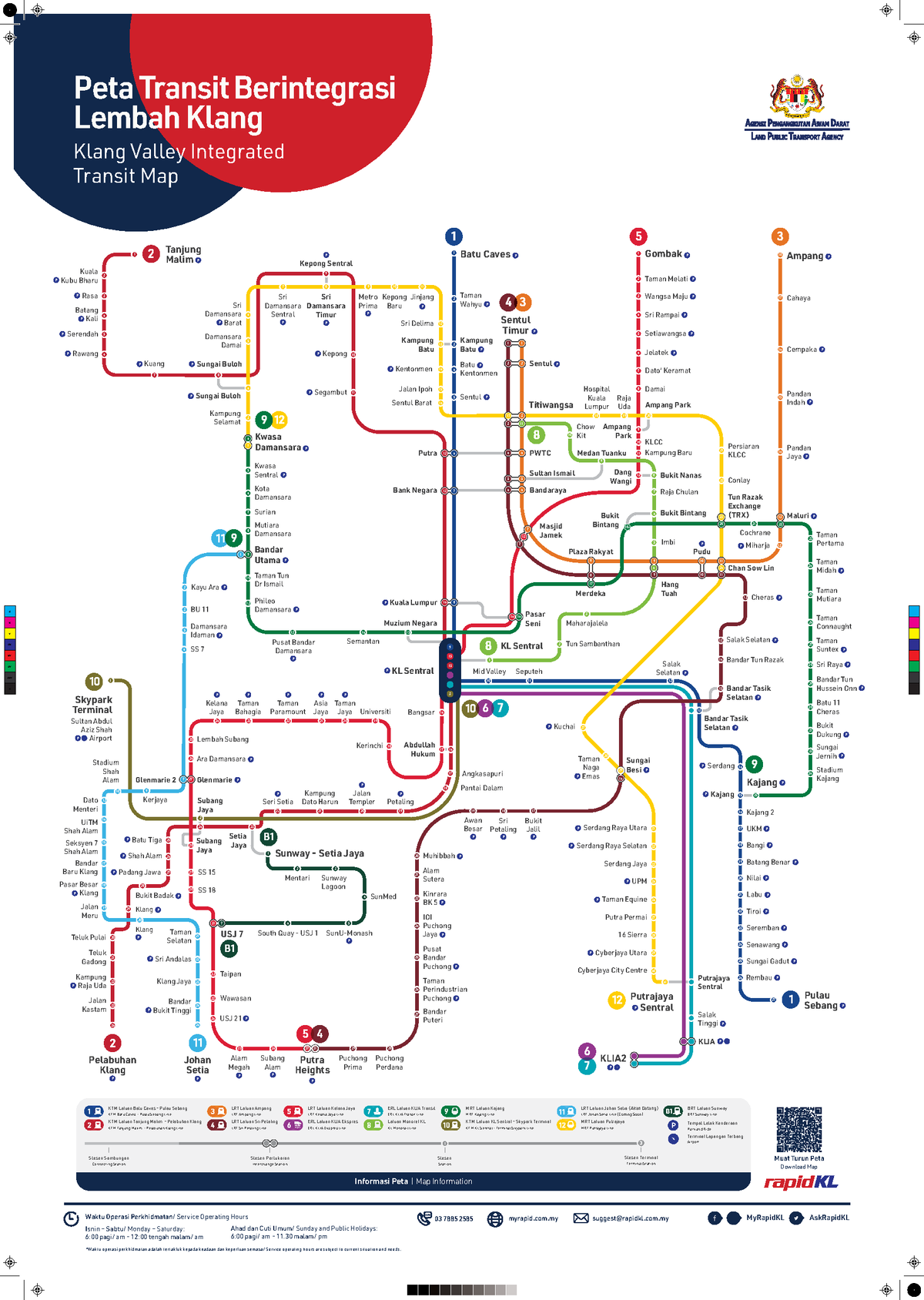 Kuala Lumpur Rail Map Lrt Map Train Map Transit Map - Free Schedule ...