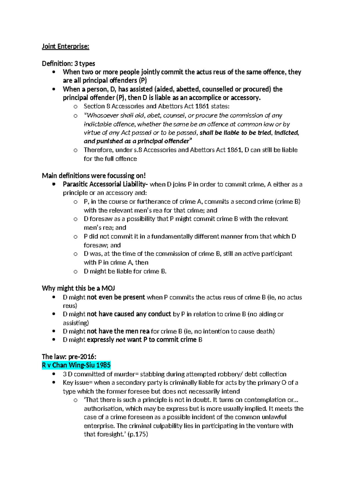 LN Joint Enterprise Joint Enterprise Definition 3 types When two