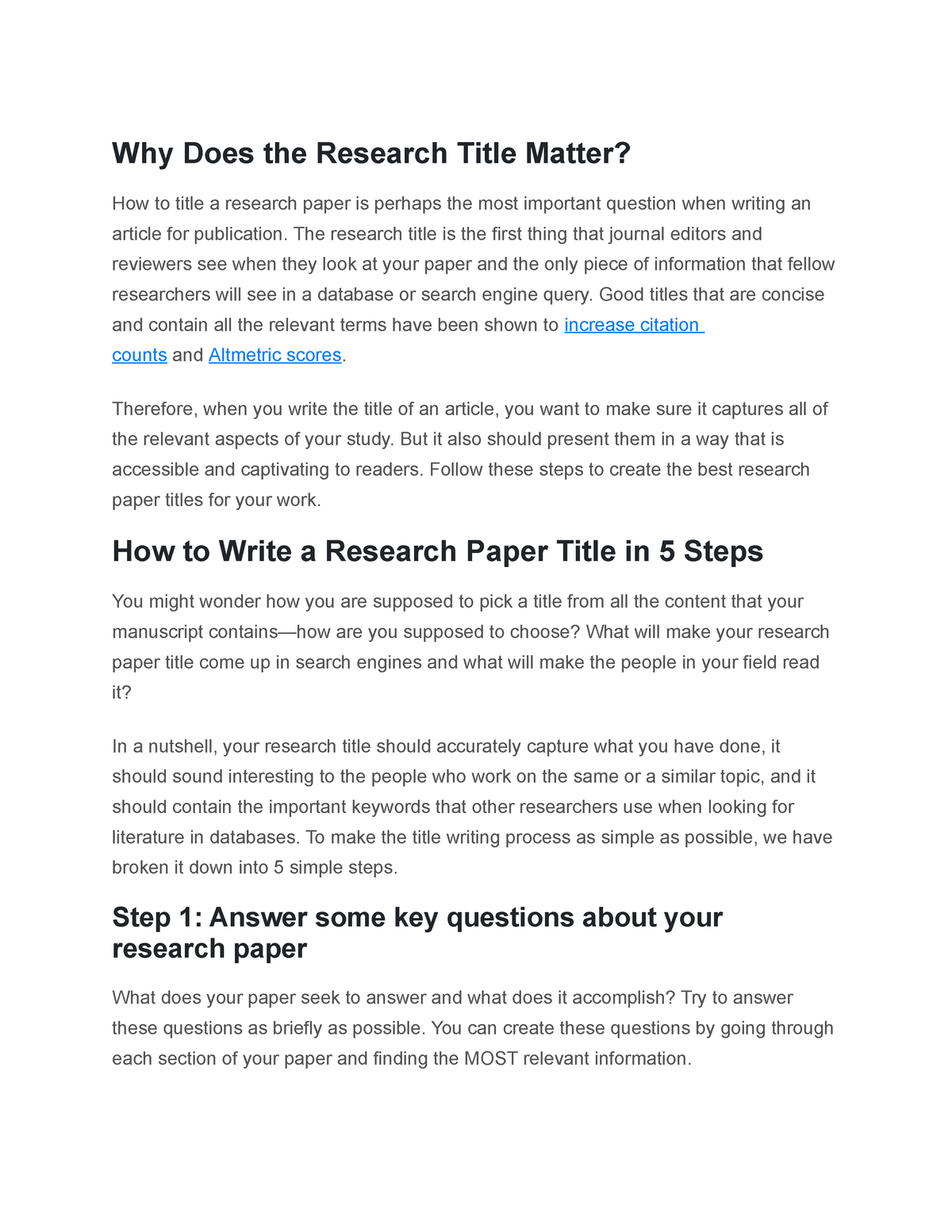 write a research title brainly