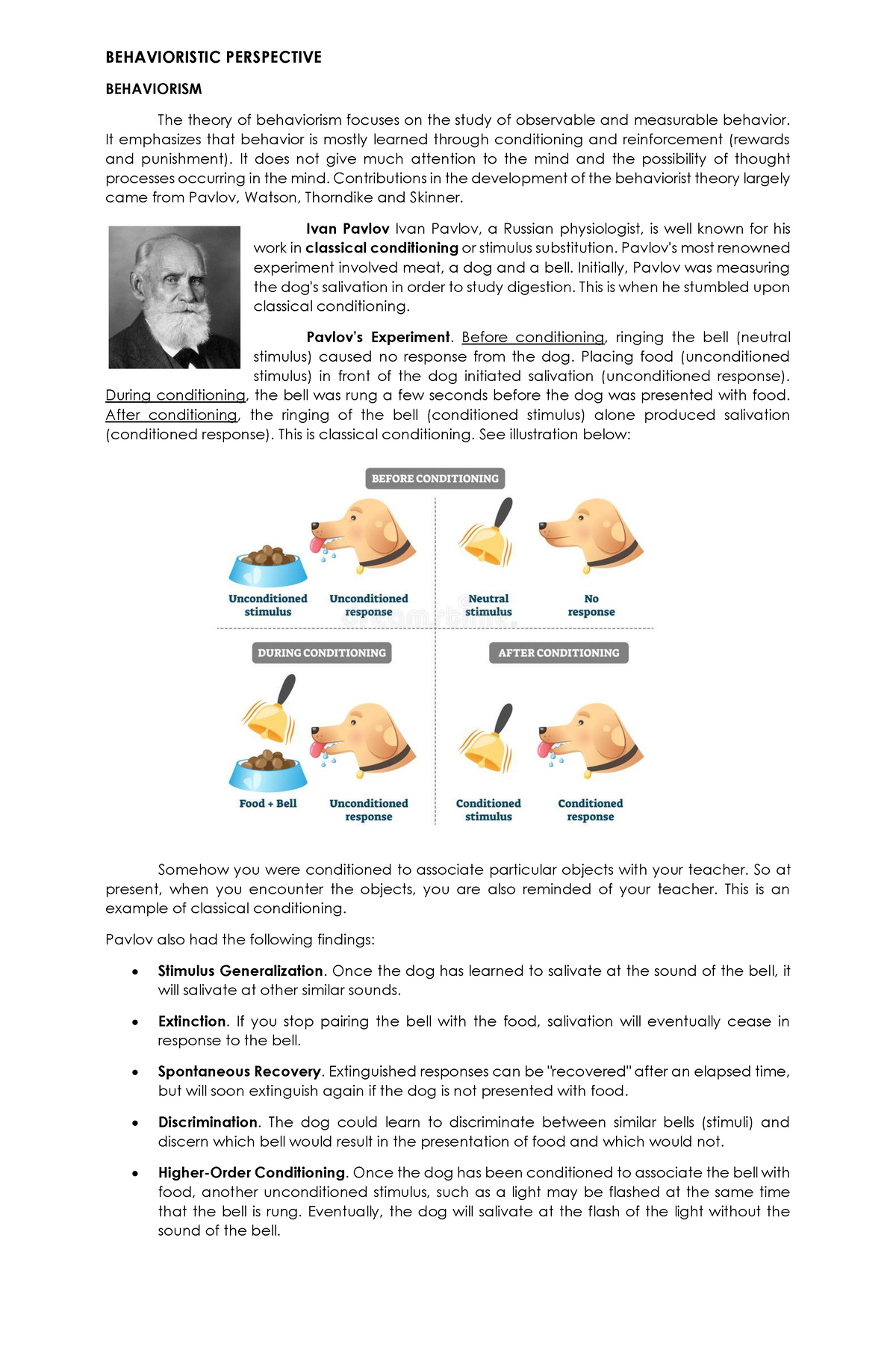 Chapter 3 - Lesson - Behaviorism - BEHAVIORISM The Theory Of ...