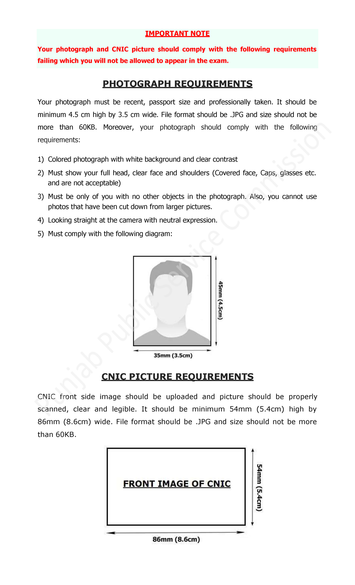 Photograph Guidelines - PHOTOGRAPH REQUIREMENTS Your photograph must be ...