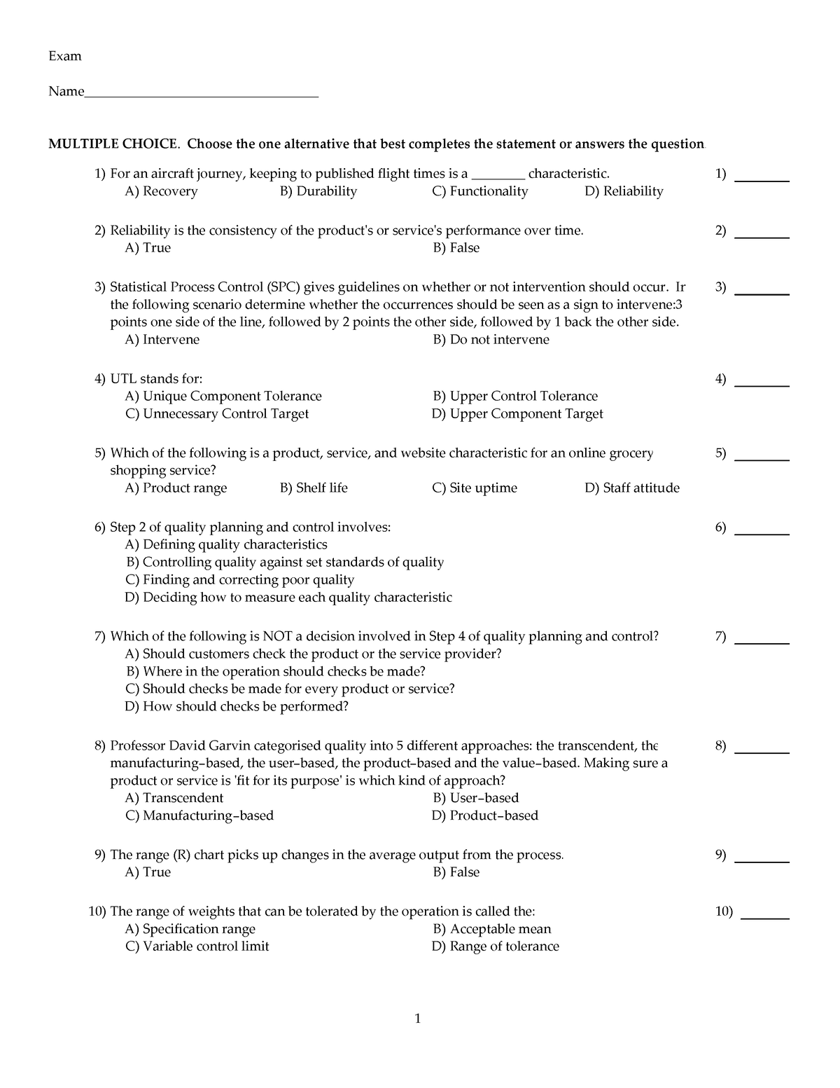 TB CH17 - Test Bank - Exam Name ...