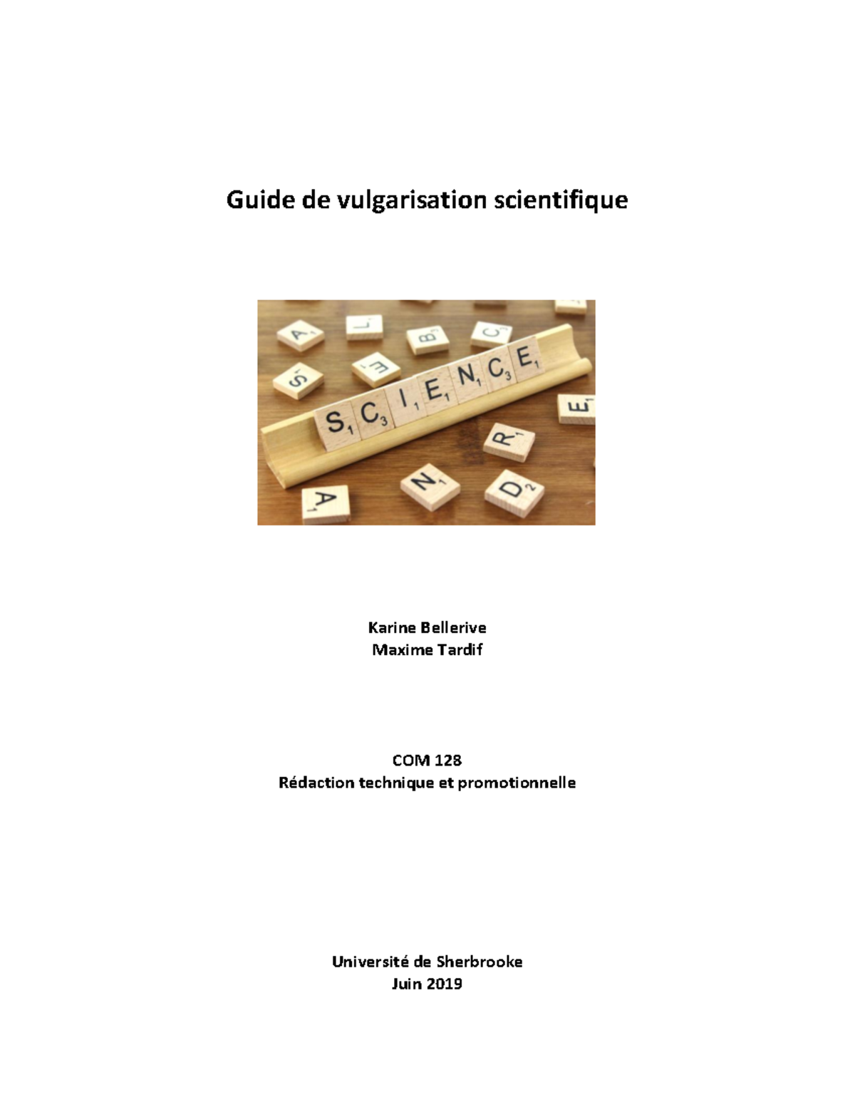 COM128 07A Vulgarisation Scientifique - Guide De Vulgarisation ...