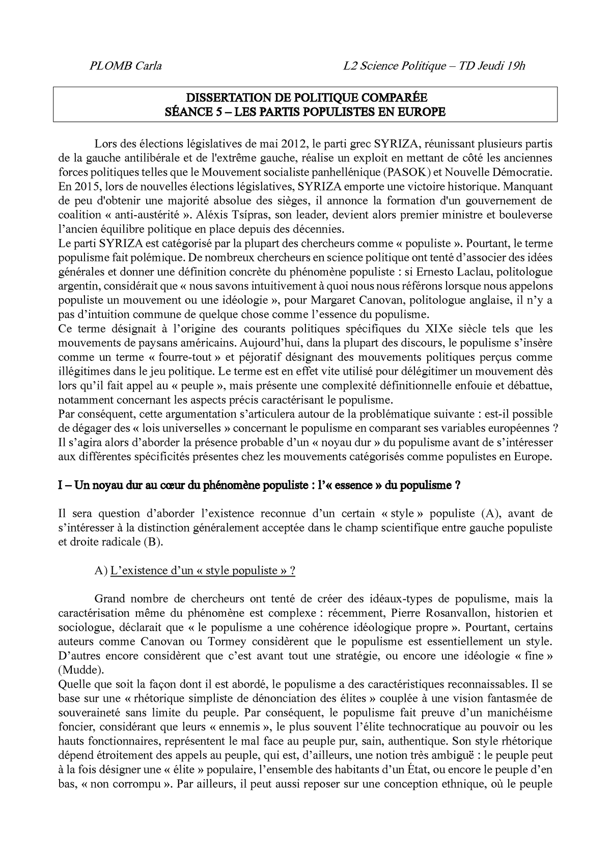 dissertation science politique exemple pdf