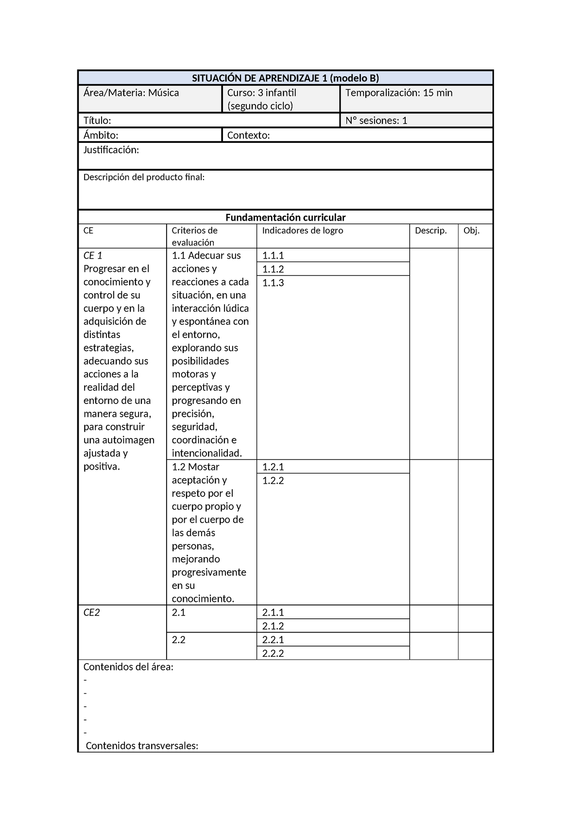 Modelo De Situaci+¦n De Aprendizaje B - SITUACIÓN DE APRENDIZAJE 1 ...