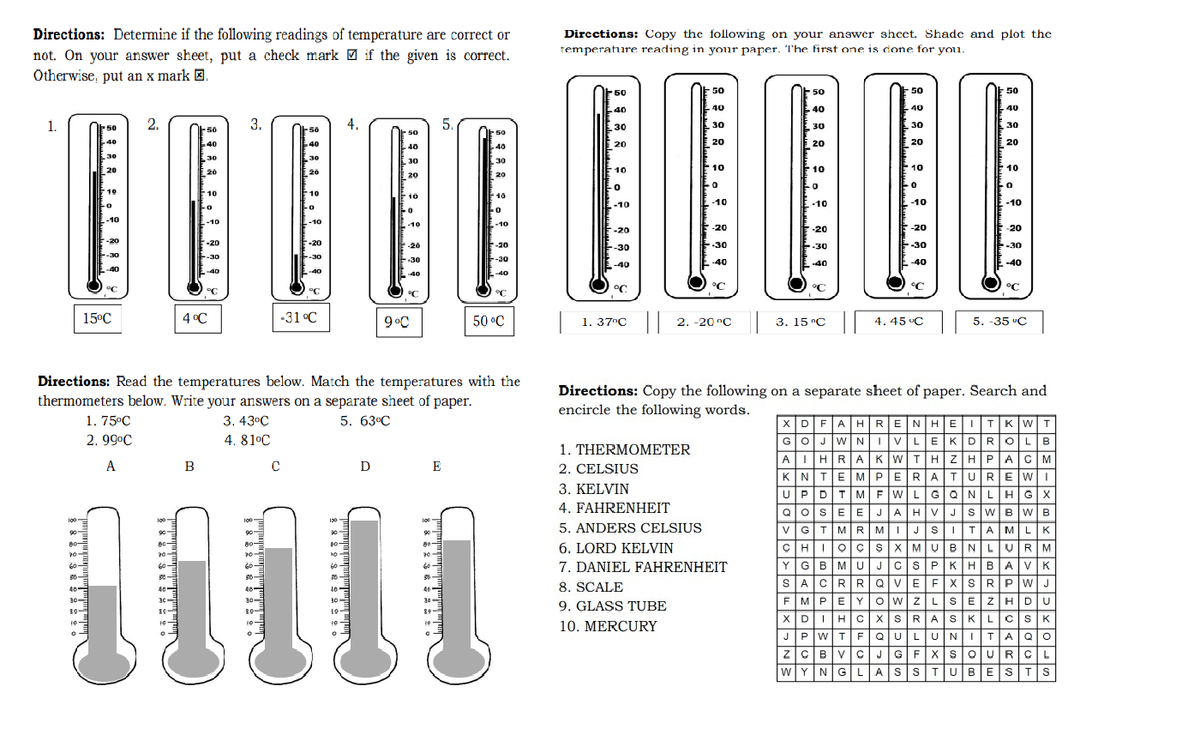 Activity IN Thermometer - BS Education - Studocu