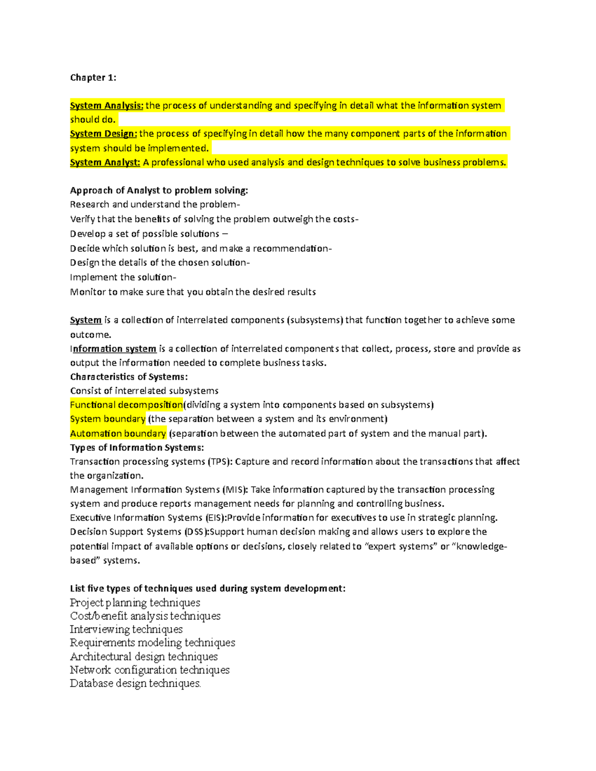 System Analysis - Textbook Solution - Chapter 1: System Analysis : The ...