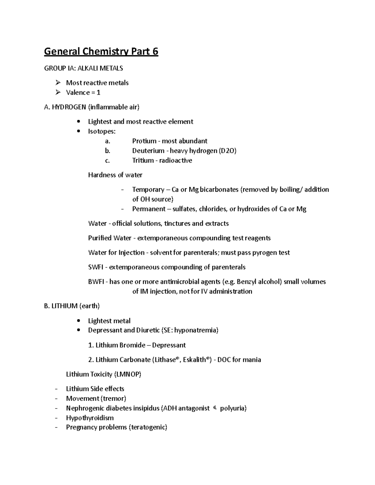 Pharmacy Module 1 (Gen Chem; 6Periodic Table Part 1) - Inorganic ...