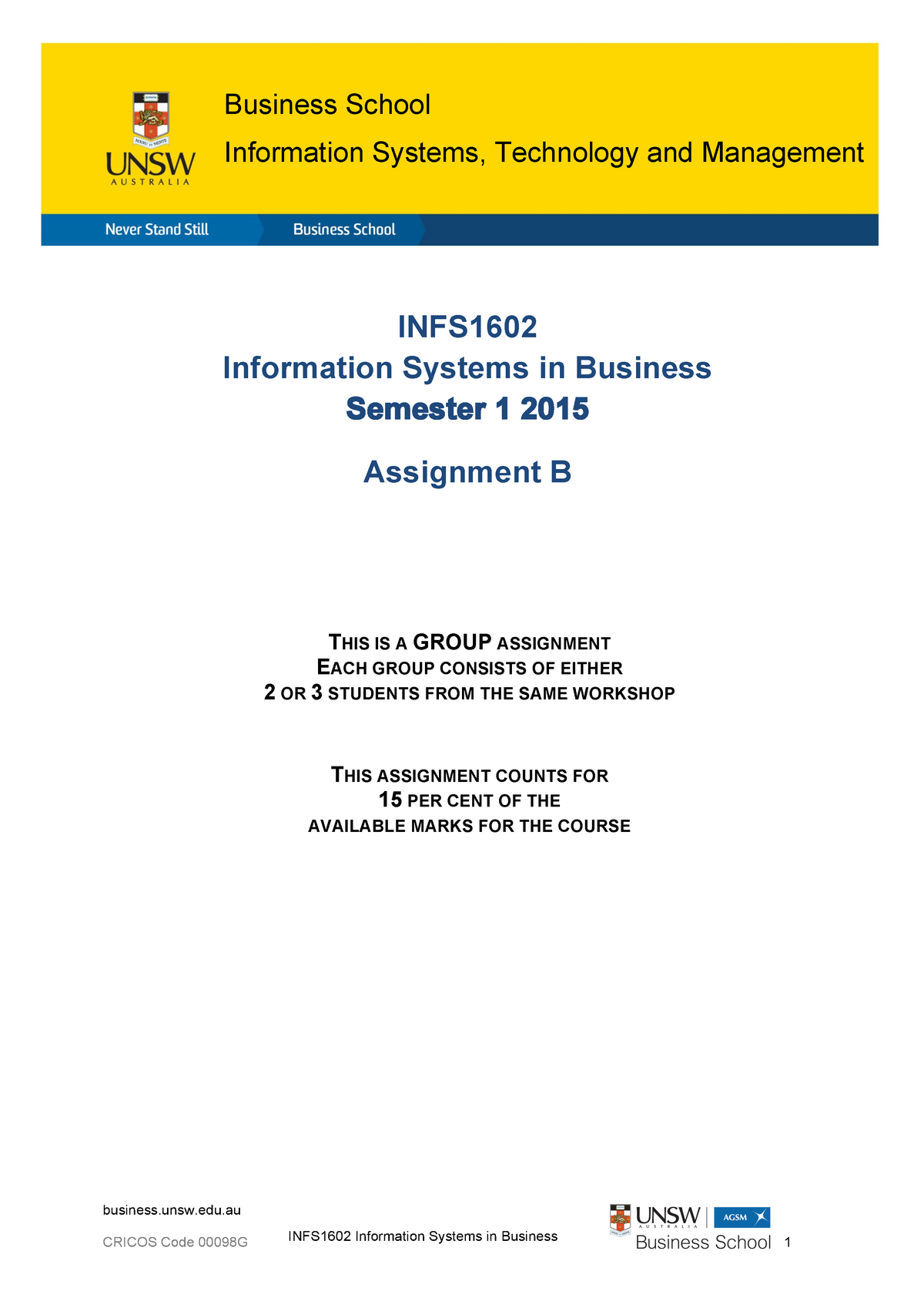 business information system study plan uos