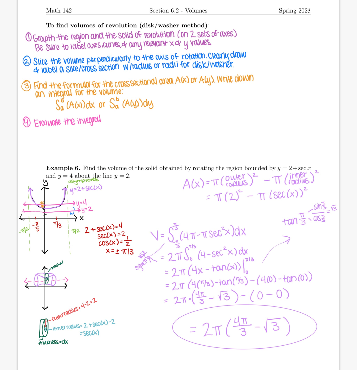 IMG 0843 - Professor Nelson: Calculus 2: 6.2 Lecture Notes/ Practice ...