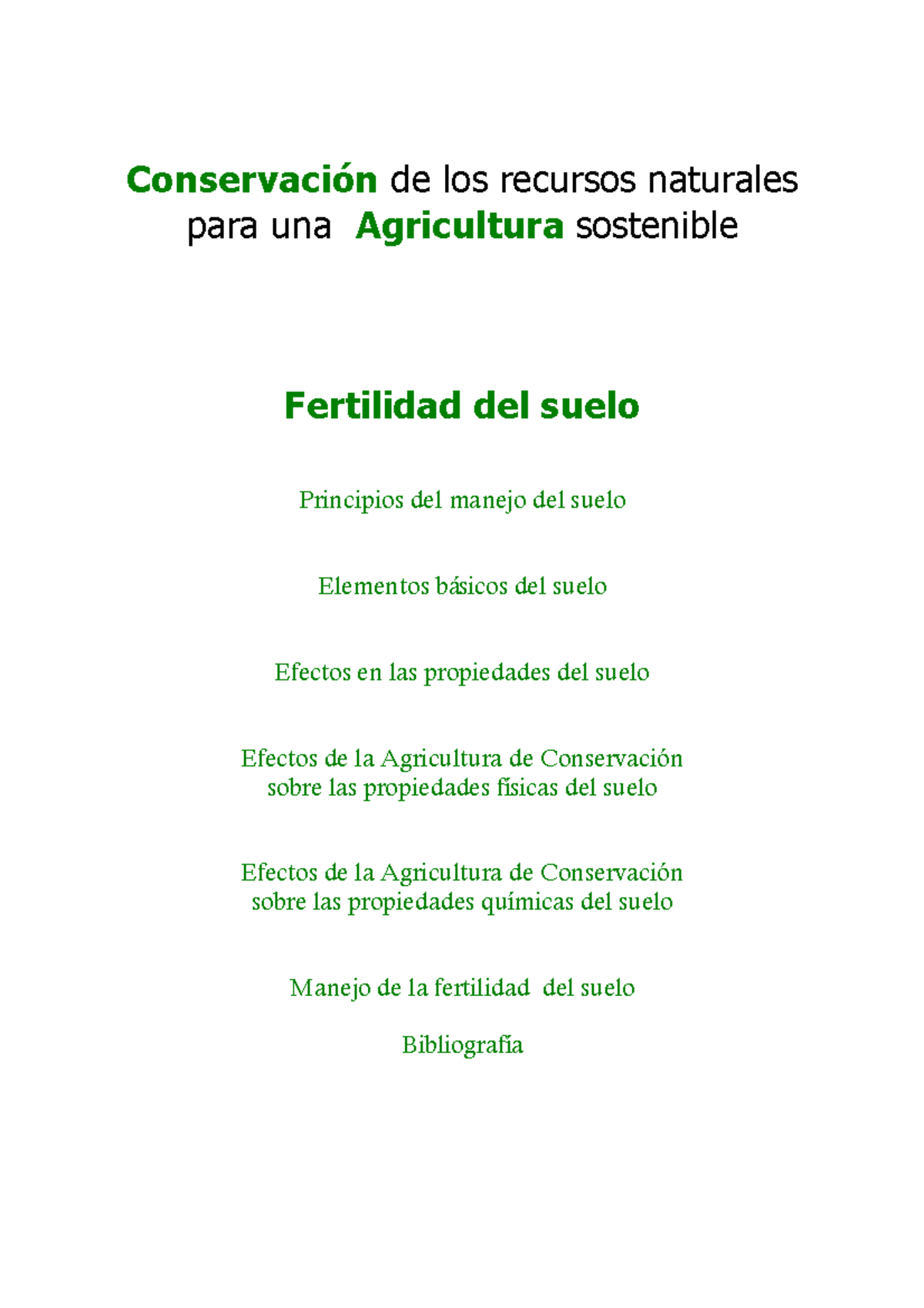 4. Fertilidad Del Suelo Unidad 2 - Conservación De Los Recursos ...