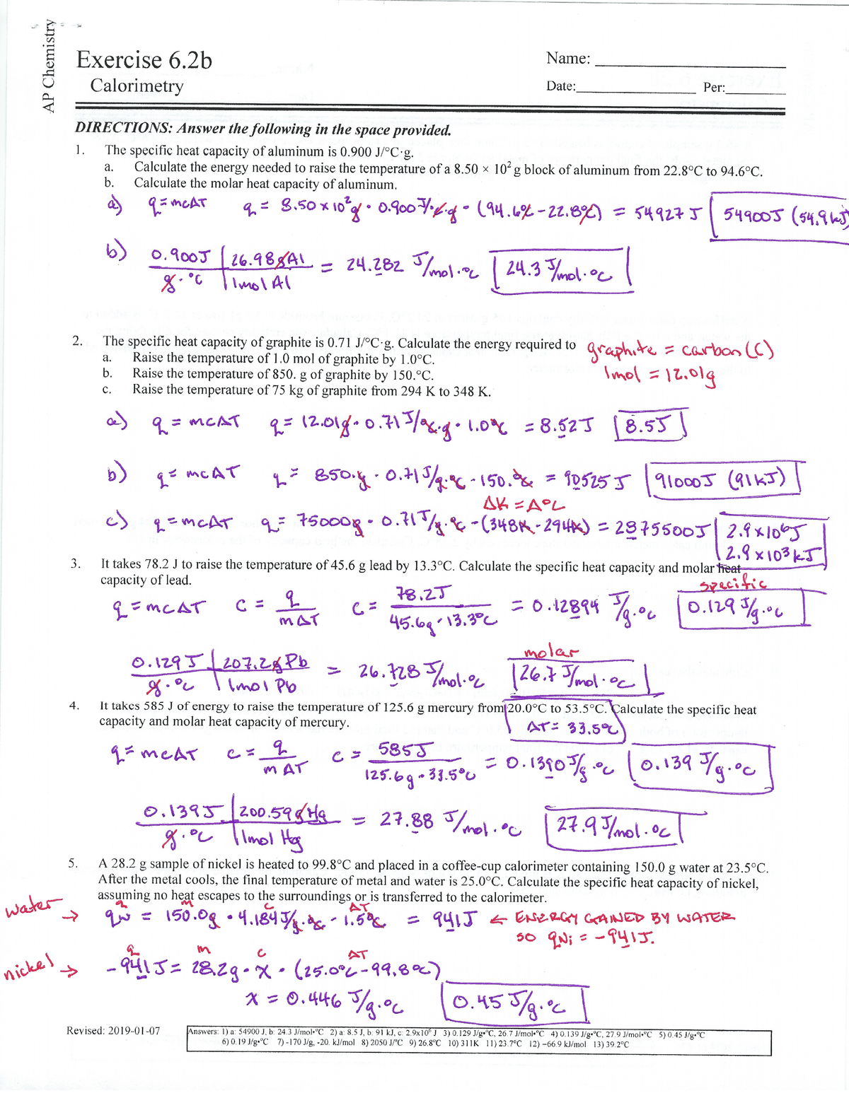 Exercise 6 - Solution and Answer - Senior High School STEM - Studocu