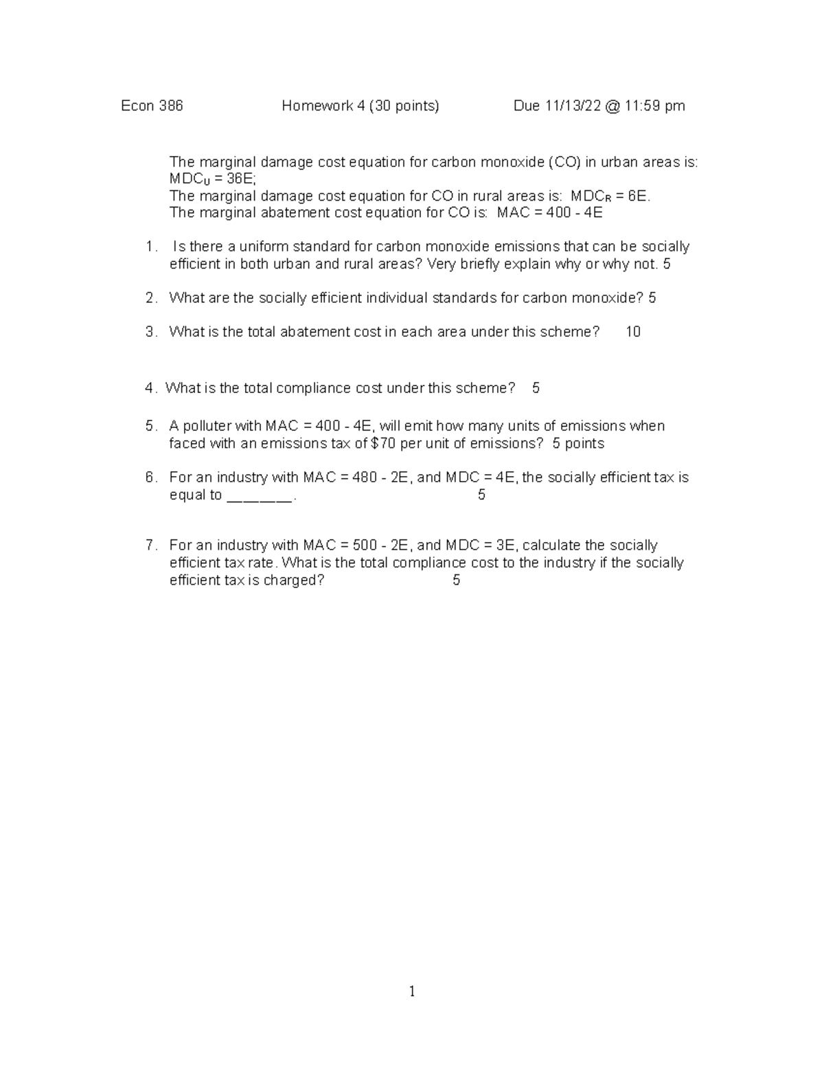 HW4 - Econ - Econ 386 Homework 4 (30 points) Due 11/13/22 @ 11:59 pm ...