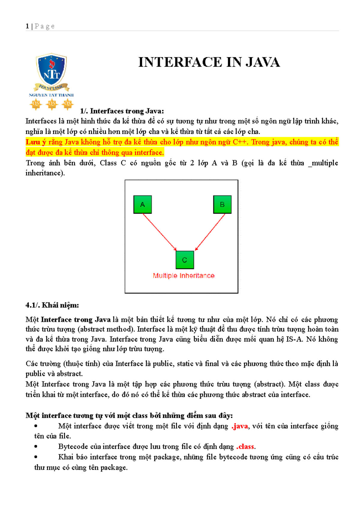C5 BG Interface - bài giảng môn kĩ thuật lập trình - geeksforgeeks ...