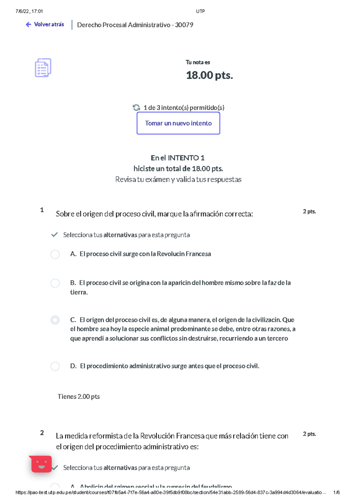 Autoevaluación 1 Derecho Procesal Administrativo - Volver Atrás Derecho ...