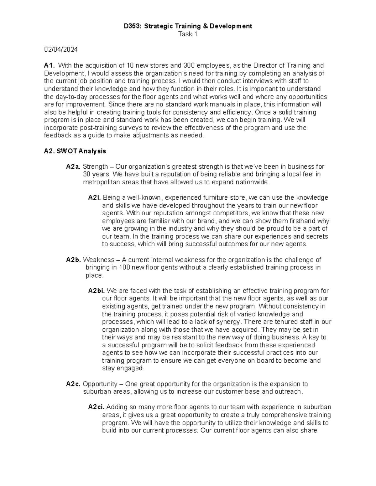 D353 Task 2 - uqqxw3q