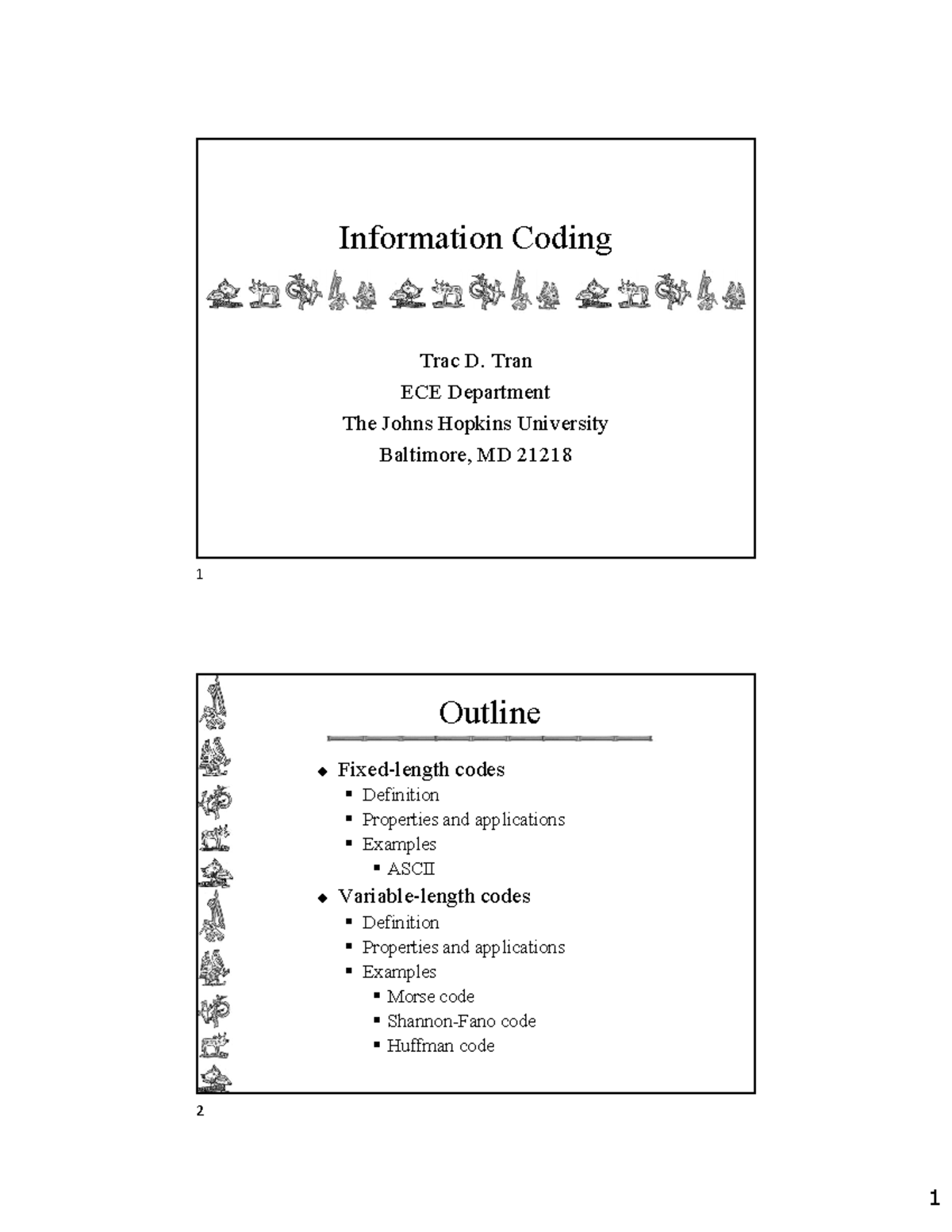 Information Coding: Definition Properties and Examples - Studocu