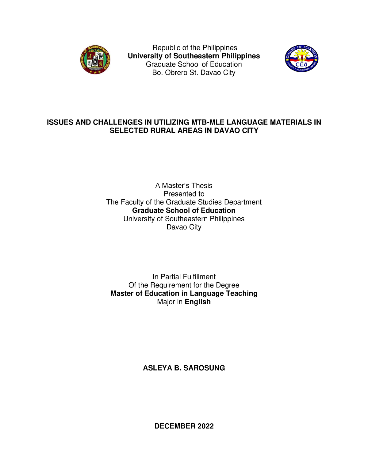 Sample-Chaptr-1-and-2 - Republic of the Philippines University of ...