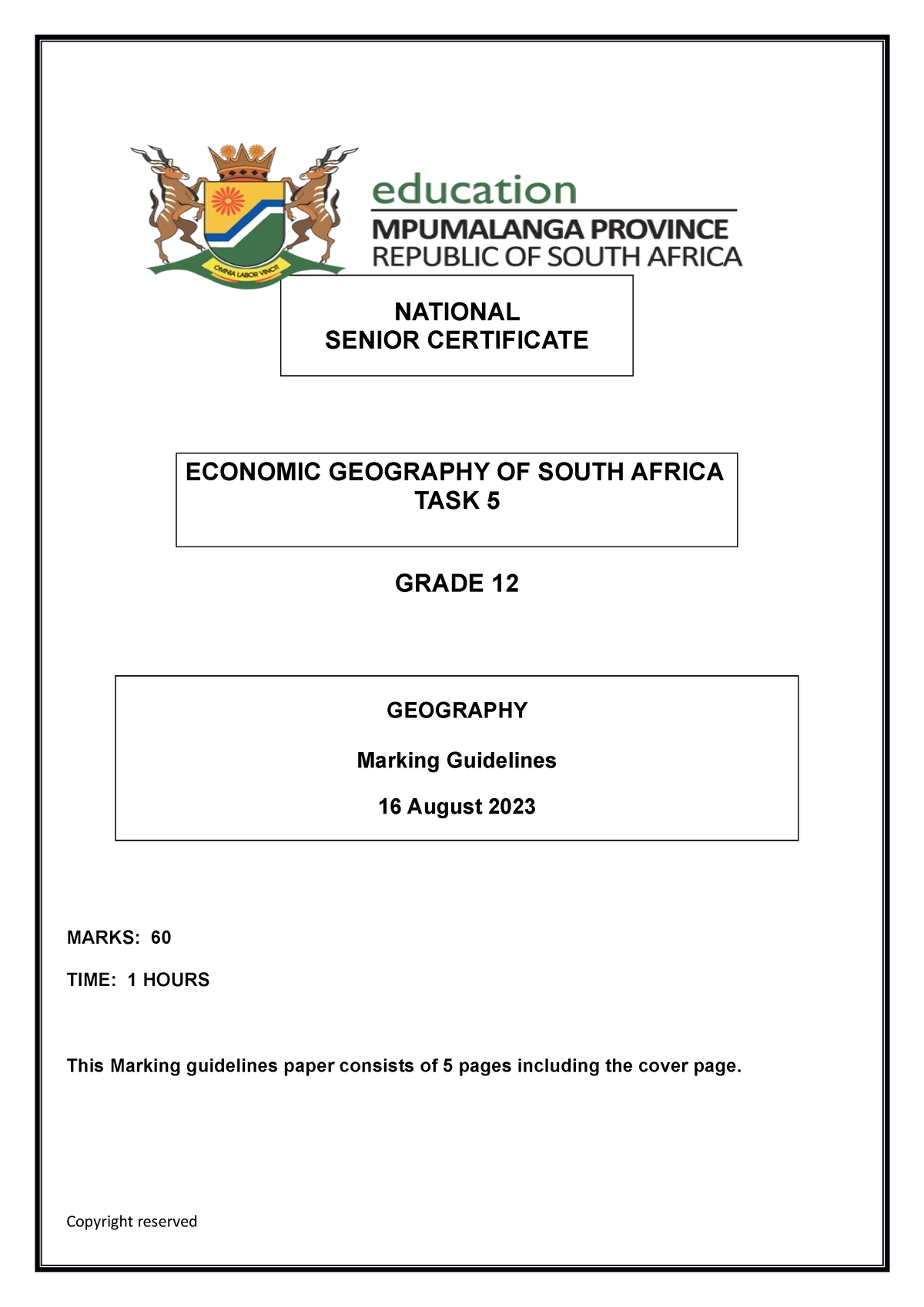 Geography 12 Task 5 MG1 1 NATIONAL SENIOR CERTIFICATE ECONOMIC   Thumb 1200 1698 