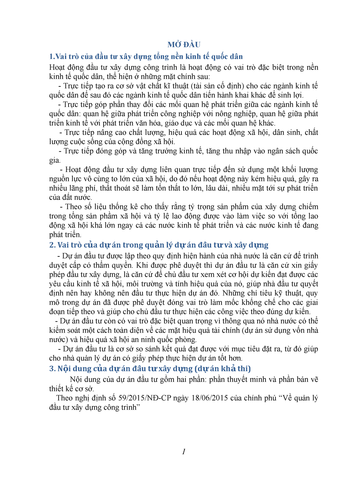 DA kinh te dau tu đồ án MỞ ĐẦU 1 trò của đầu tư xây dựng tổng nền kinh tế quốc dân Hoạt động