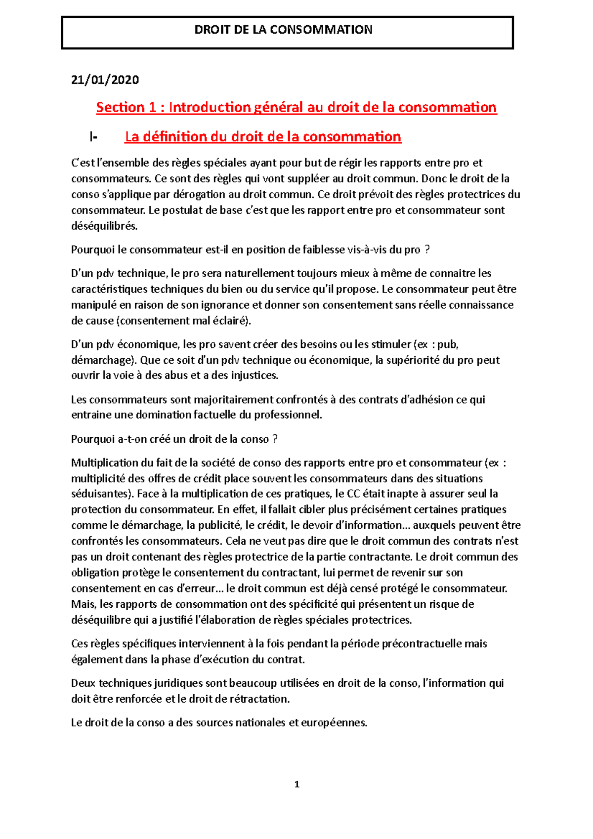 Droit De La Consommation - Ce Sont Des Règles Qui Vont Suppléer Au ...