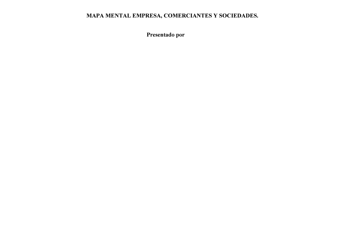 MAPA Mental Empresa, Comerciantes Y Sociedades - MAPA MENTAL EMPRESA ...