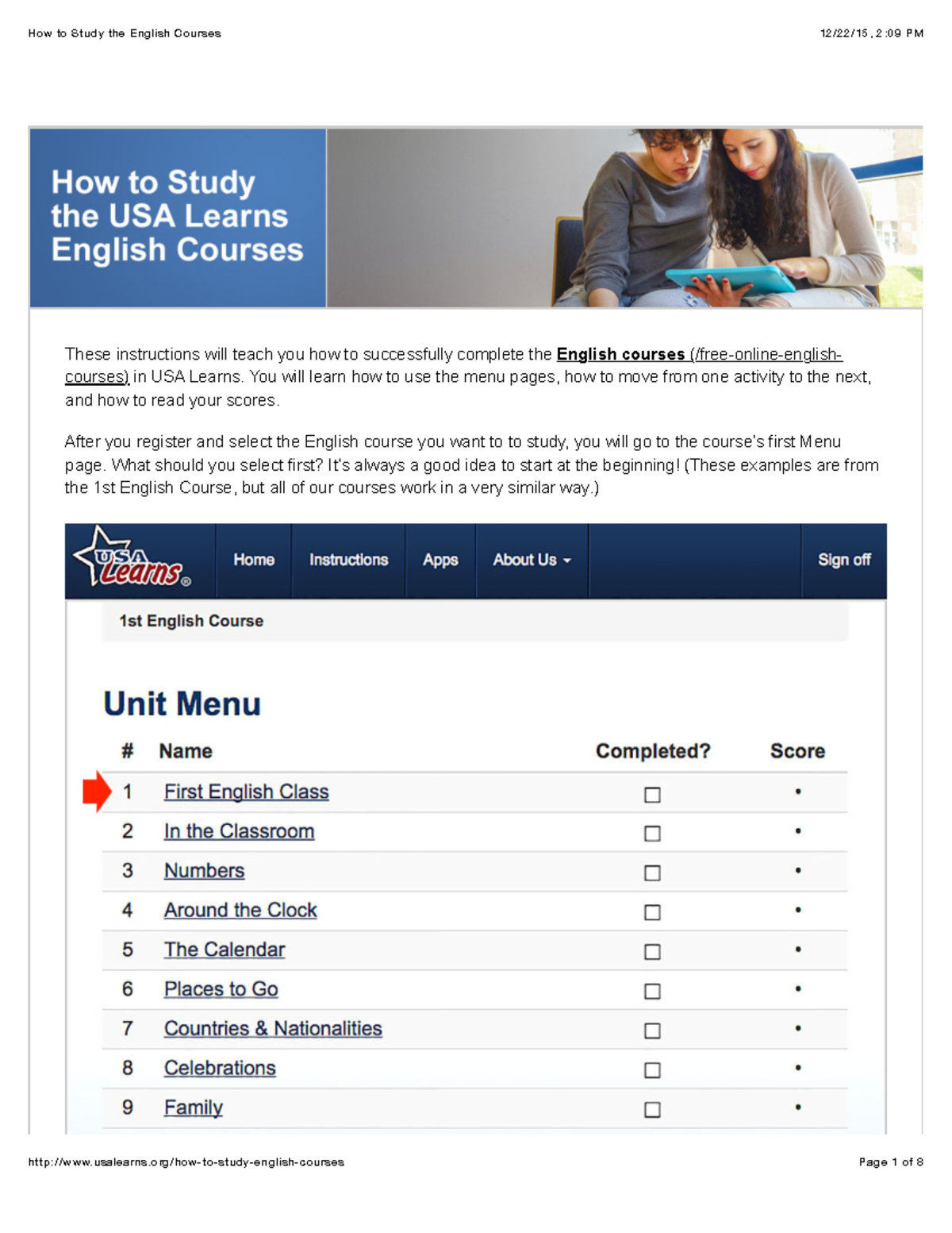 How to Study the English Courses - These instructions will teach you ...