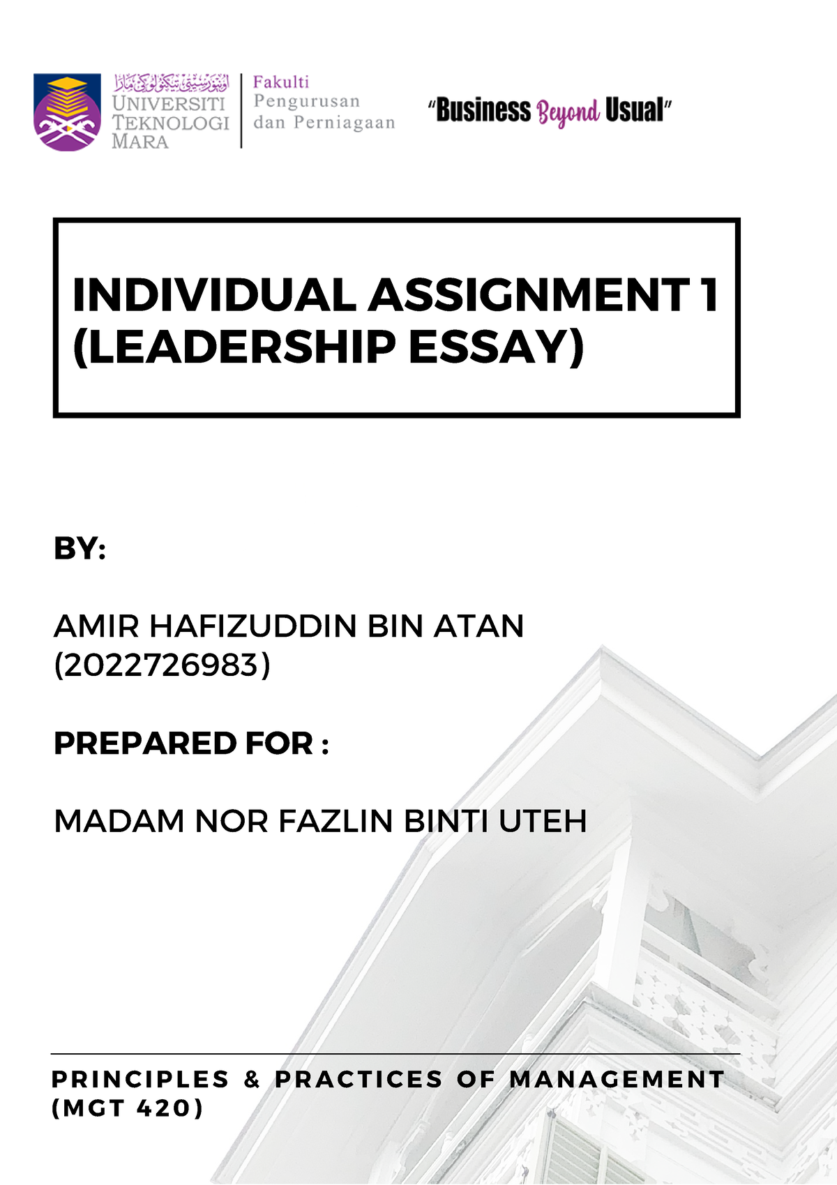 individual assignment 2 mgt 420