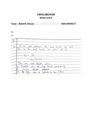 Homework Part 3 - CHNG2803/ Review questions for Part 3 These questions ...