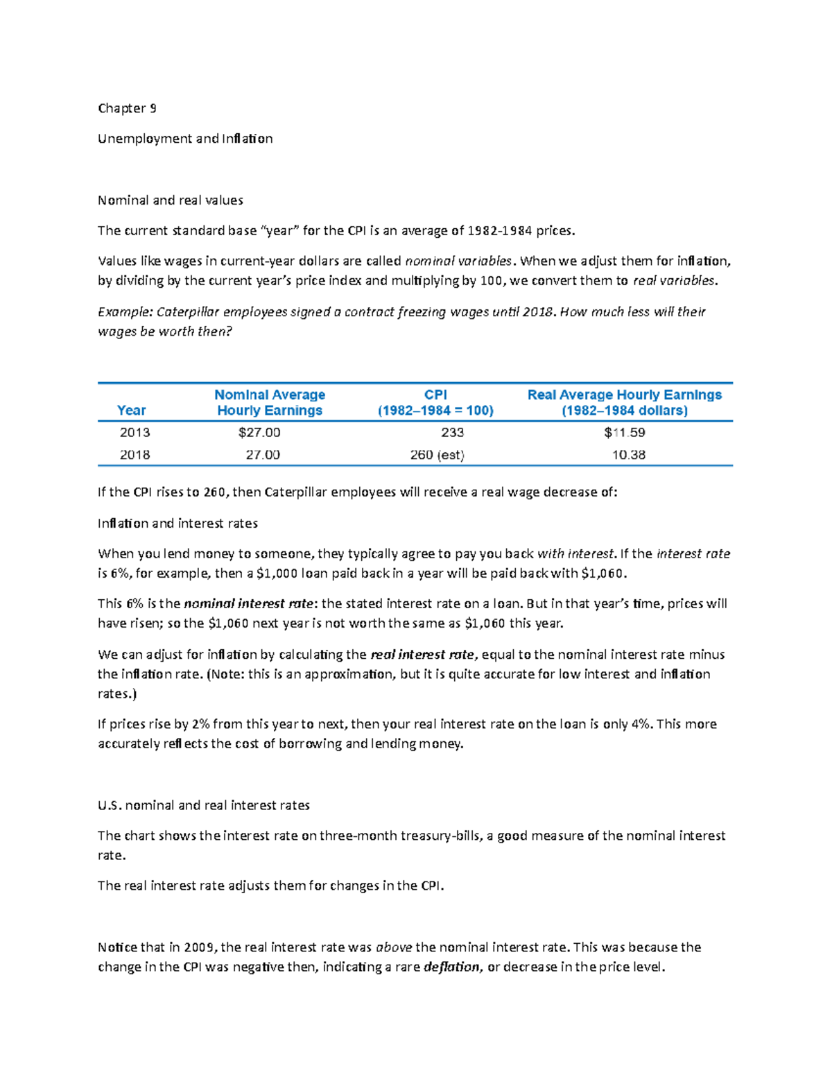 Chapter 9 Lecture Notes 7 - Chapter 9 Unemployment and Inflation ...