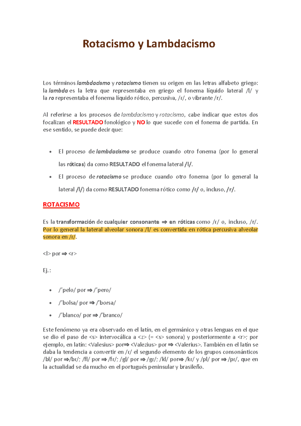 Rotacismo Y Lambdacismo - Rotacismo Y Lambdacismo Autores: Franklin ...