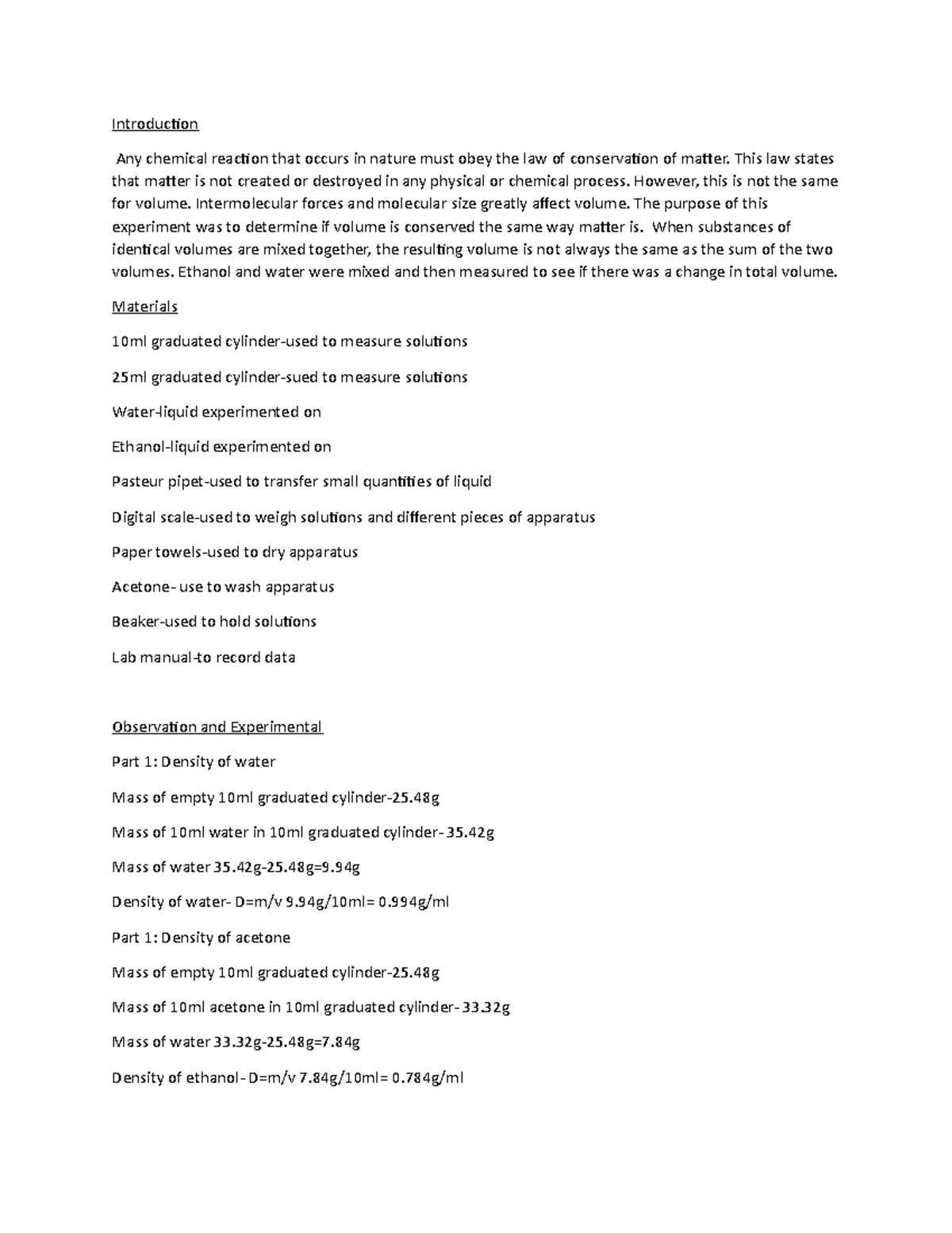 experiment 2 chem 106 - Introduction Any chemical reaction that occurs ...