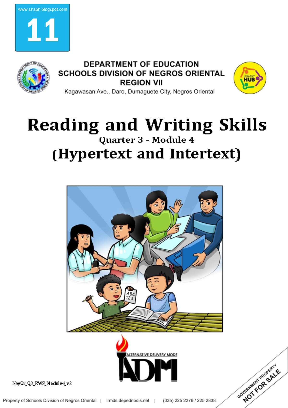 G11SLM4RWSQ1 shsph Reading and Writing Skills Quarter 3 Module 4