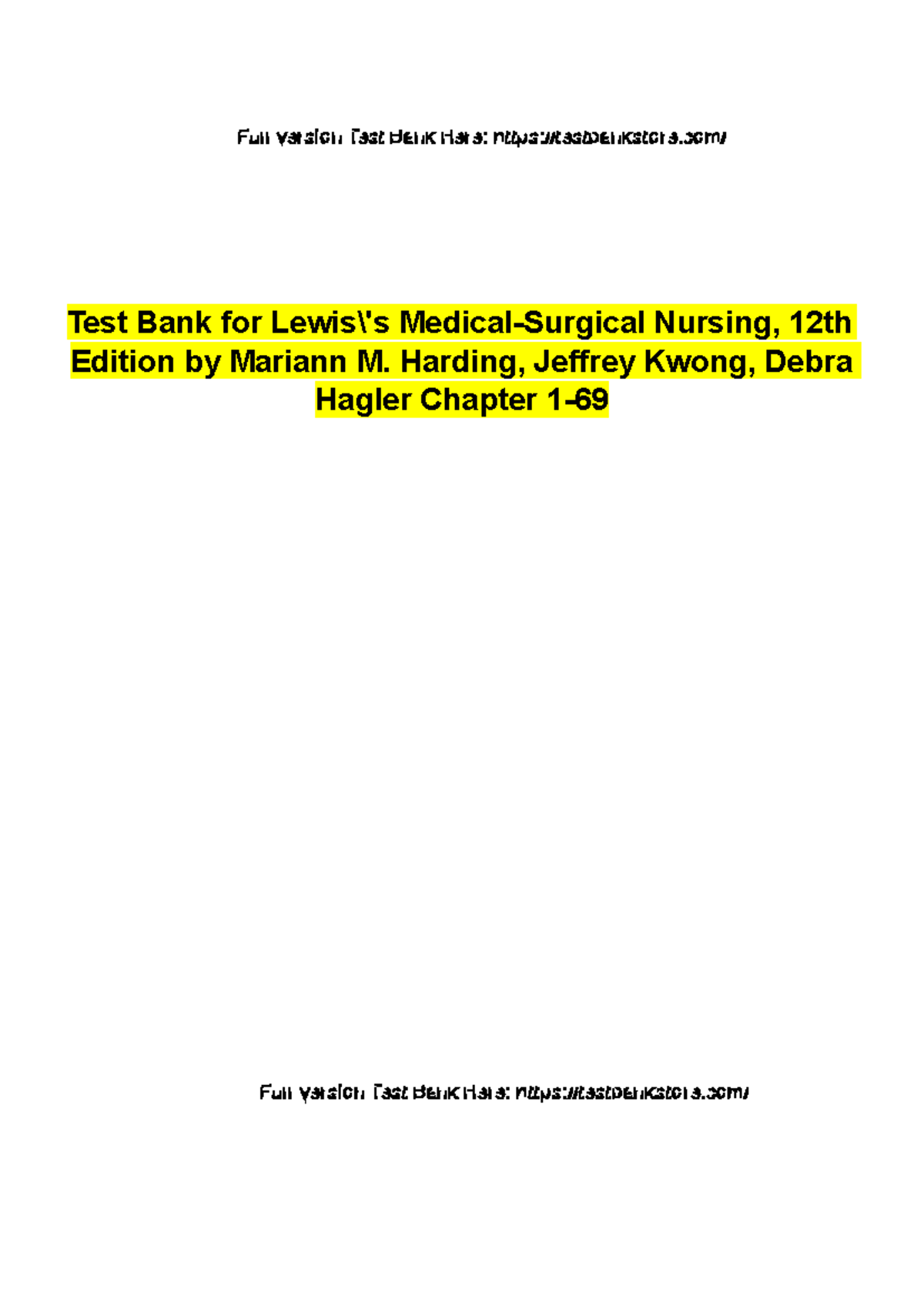 Test Bank For Nursing 12th Edition - Chapter 01: Professional Nursing ...