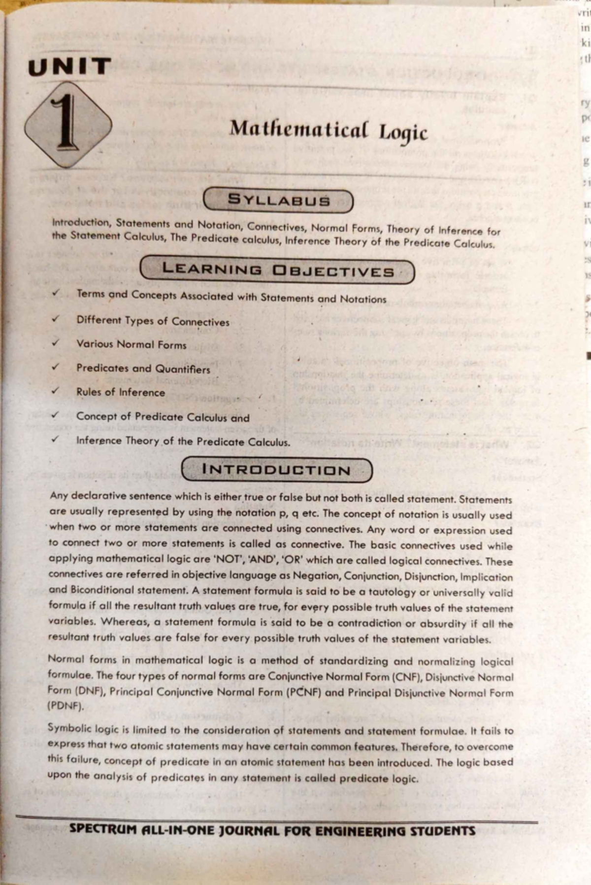 Discrete mathematics for btech second year cse ai ml group - UNIT 1 ...
