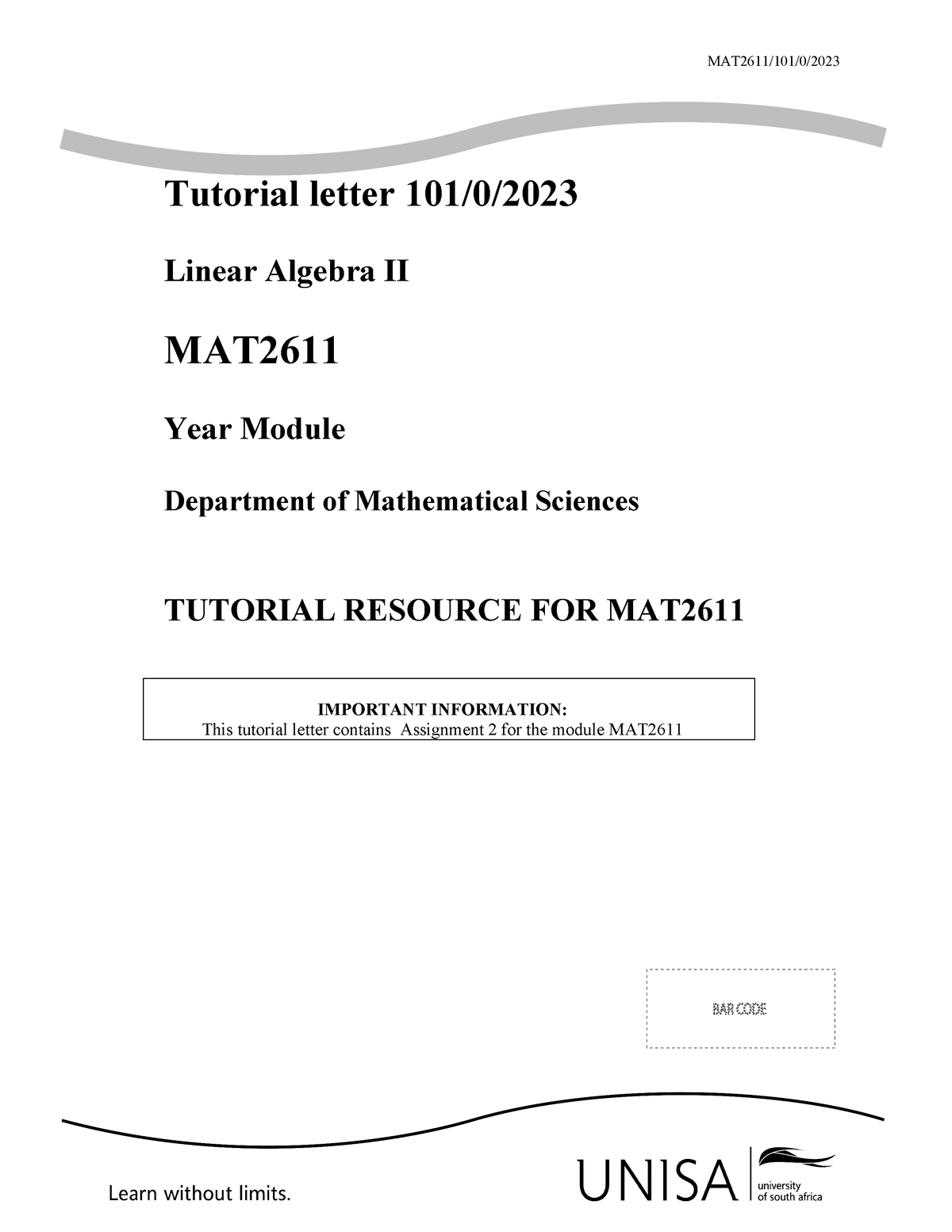 math 101 assignment 2 solution 2023