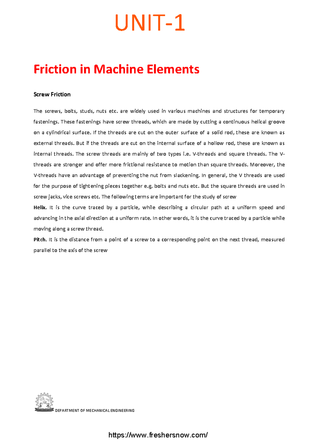 Jntuk R20 B.Tech Mechanical 2-2 Dynamics Of Machinery Unit 1 Notes ...