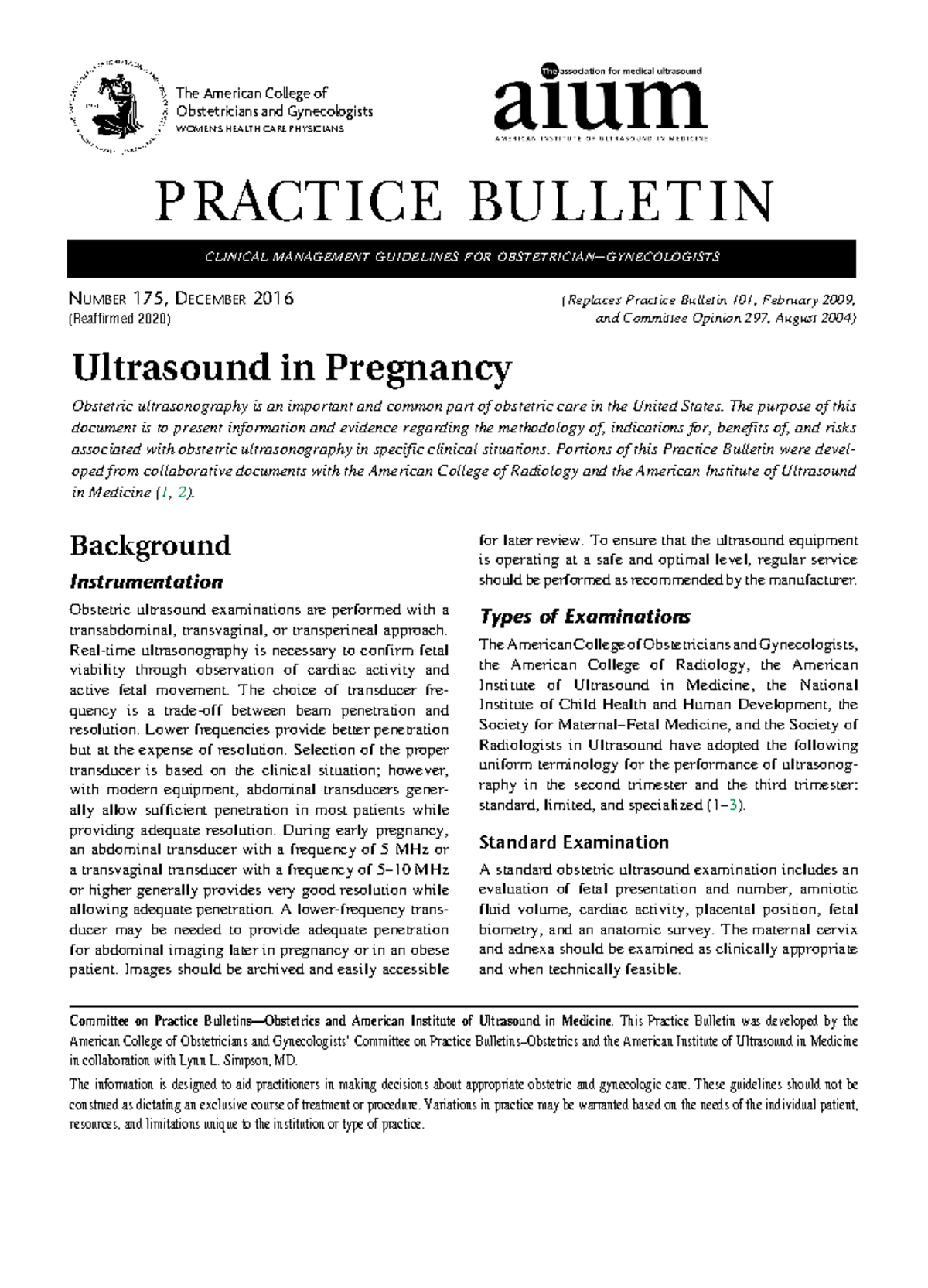 ultrasound-in-pregnancy-committee-on-practice-bulletins-obstetrics