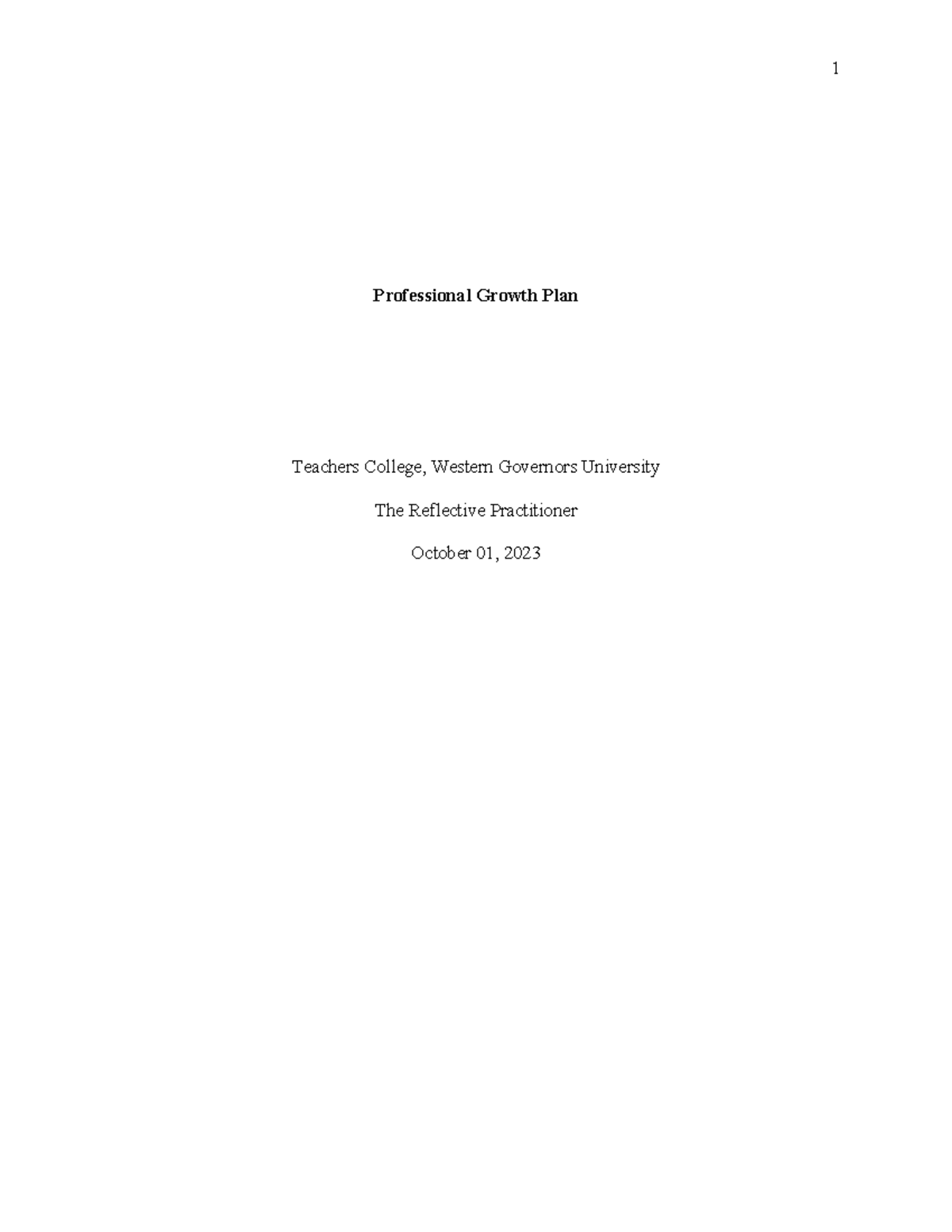 Professional Growth Plan Teacher Examples Pdf