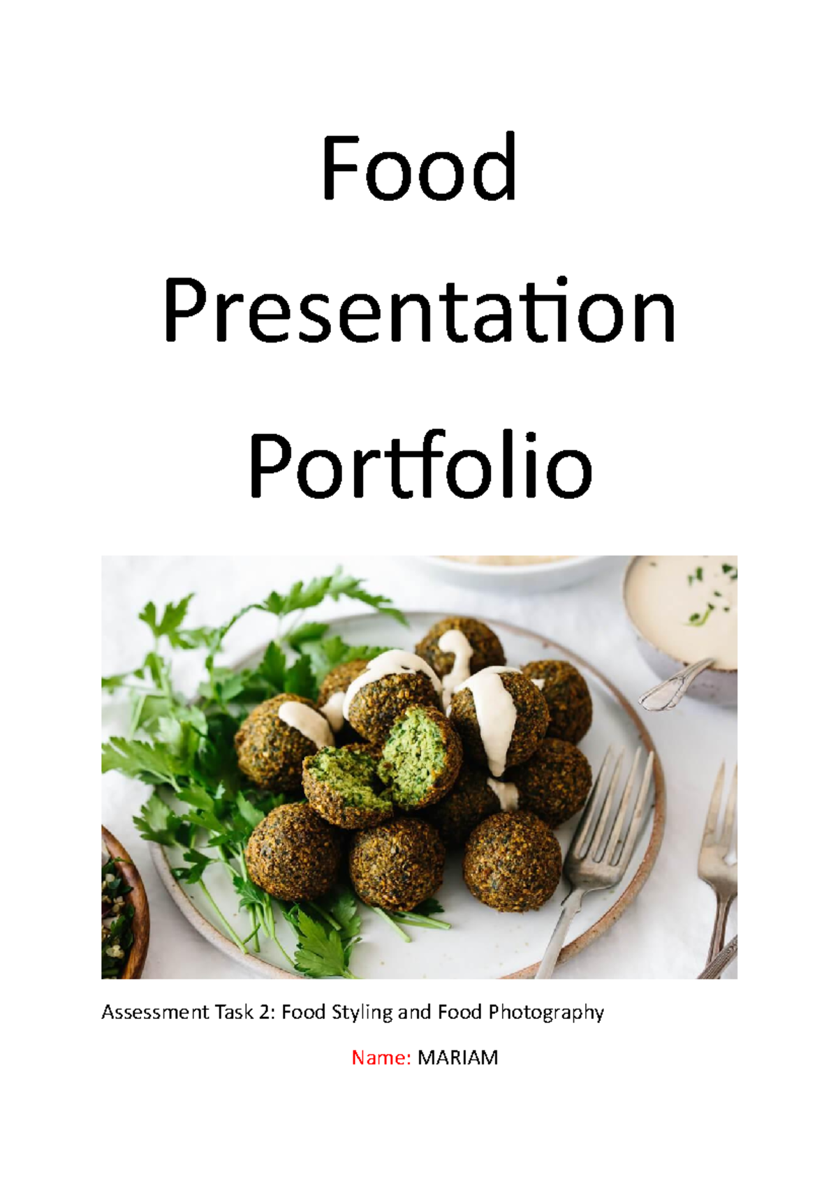 Food Tech Porfolio - Food Technology Assignment - Food Presentation ...