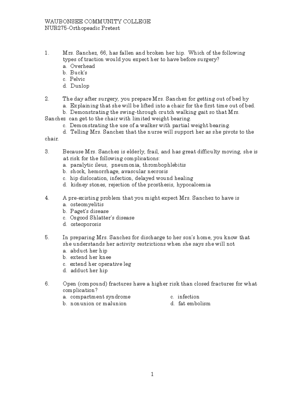 Pretest 1 - notes I've used throughout nursing school - NUR275 ...